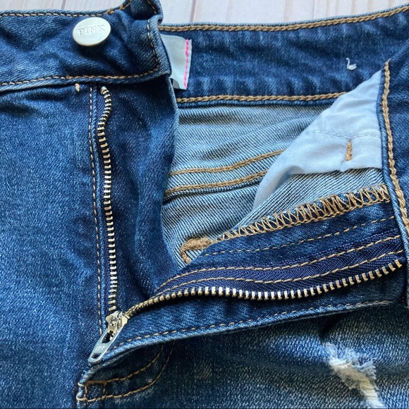 PINK Womens Blue Denim Jean Shorts Size 4 - Picture 5 of 16
